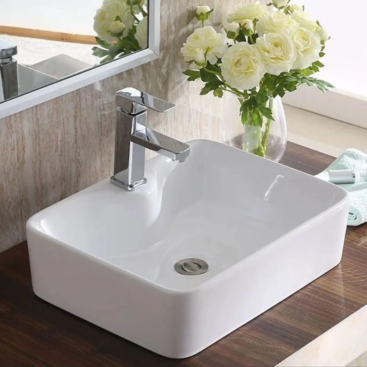 Lavamanos Sobreponer Rectangular 400*300*130 Blanco