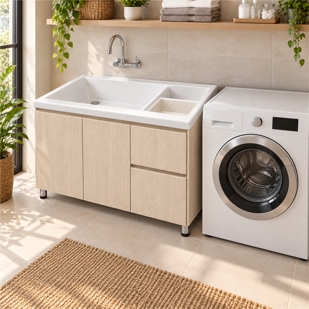 Mueble Con Lavadero Y Cajones 80 X 47 Cm: ambientación principal