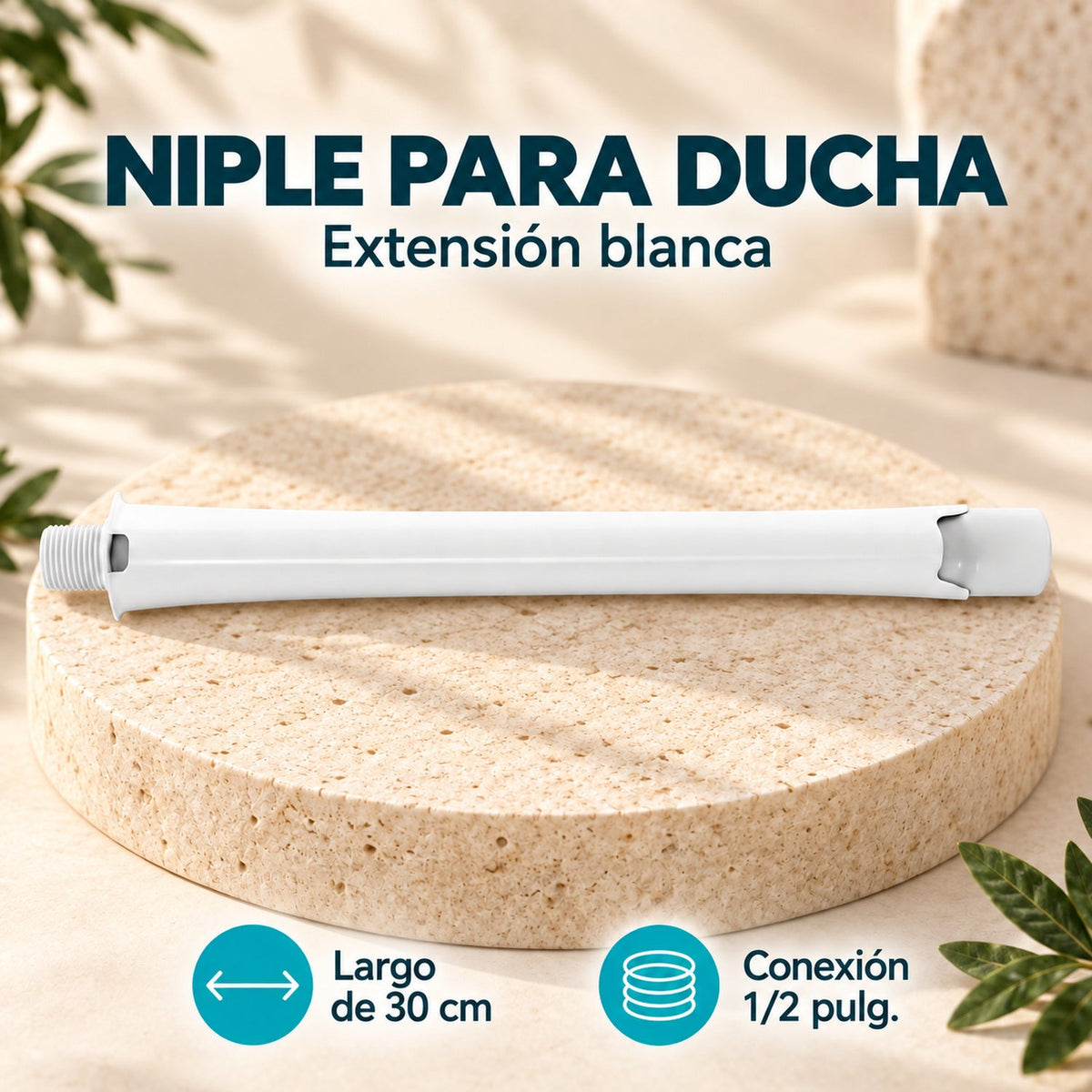 Características de Niple Blanco Para Ducha 30 Cm