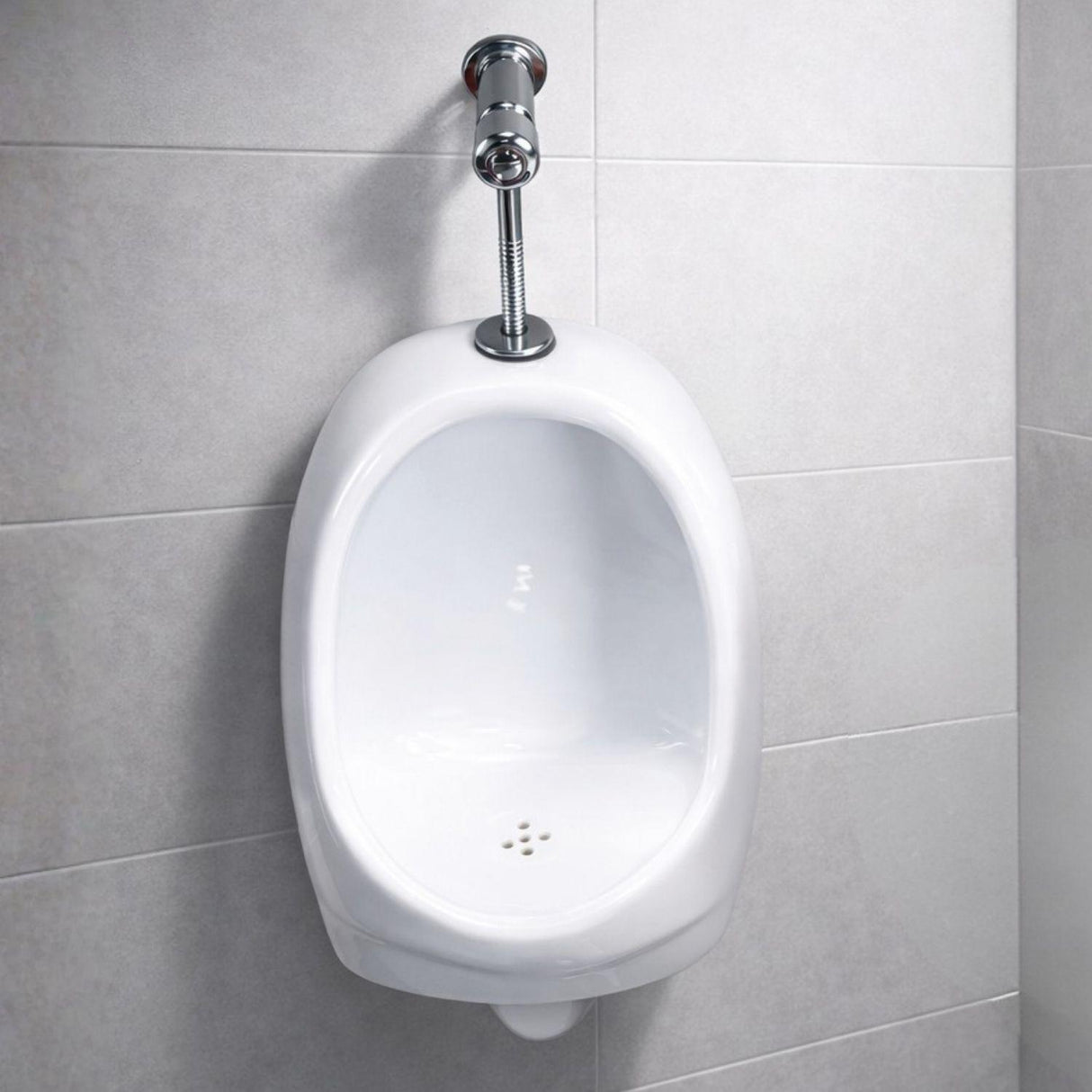 Orinal en Porcelana Blanco de Pared con Adaptador y Sifón | Urinario Cerámico Valdini