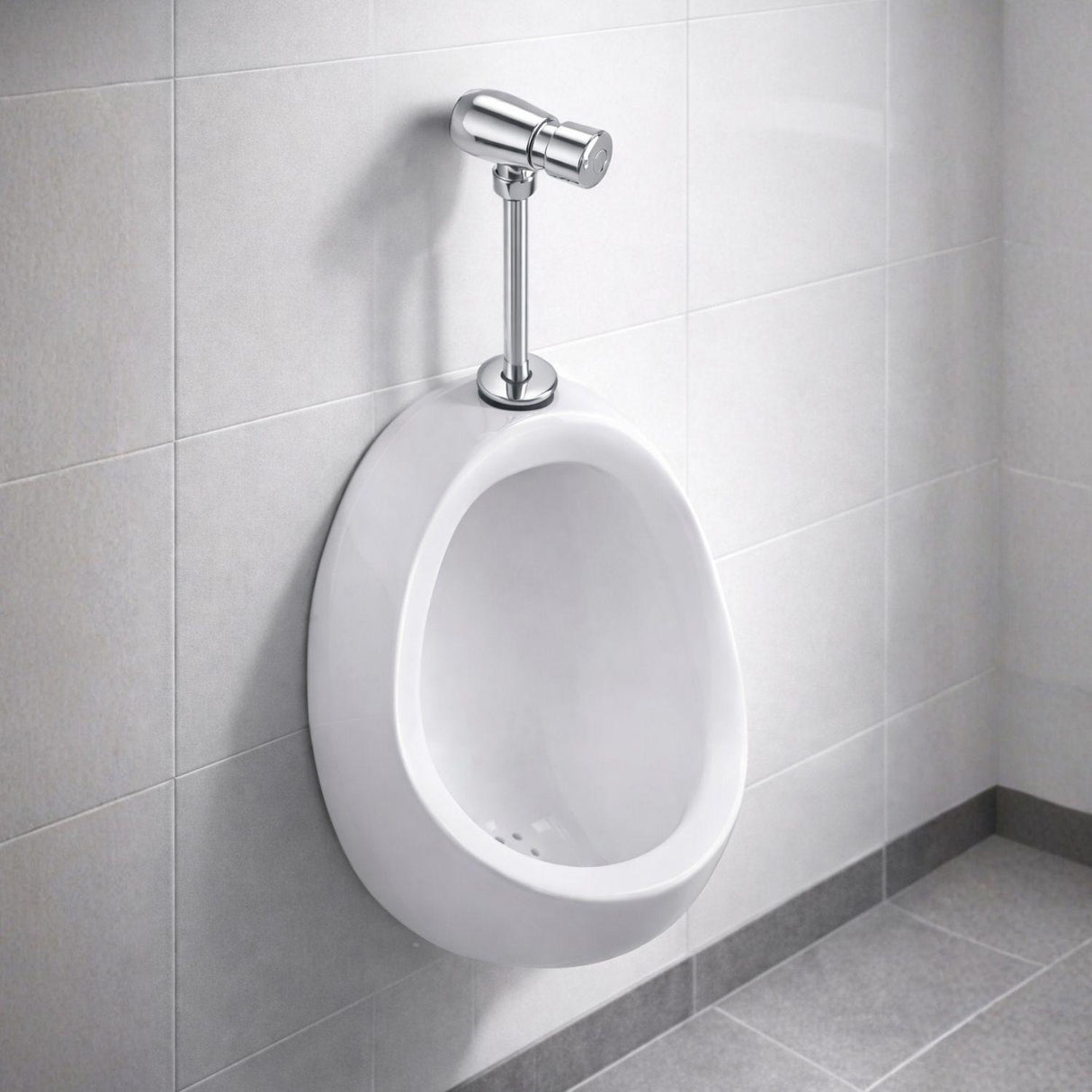 Orinal en Porcelana Blanco de Pared con Sifón y Adaptador | Urinario Cerámico Pamo Colombia