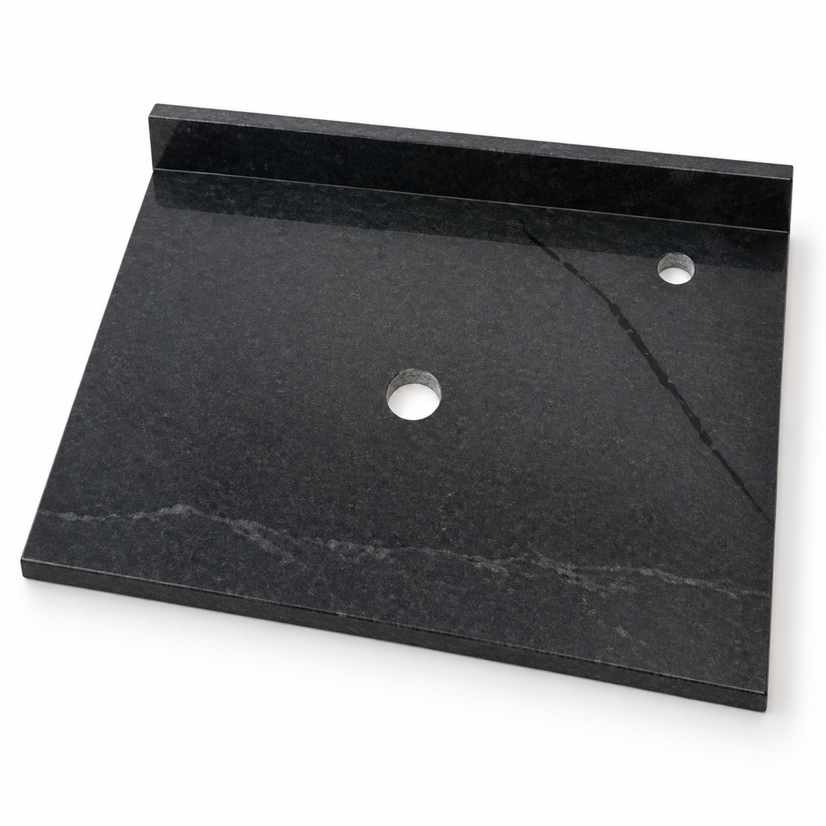 Placa De Mármol Negra Para Lavamanos 50 X 40 Cm - fondo blanco