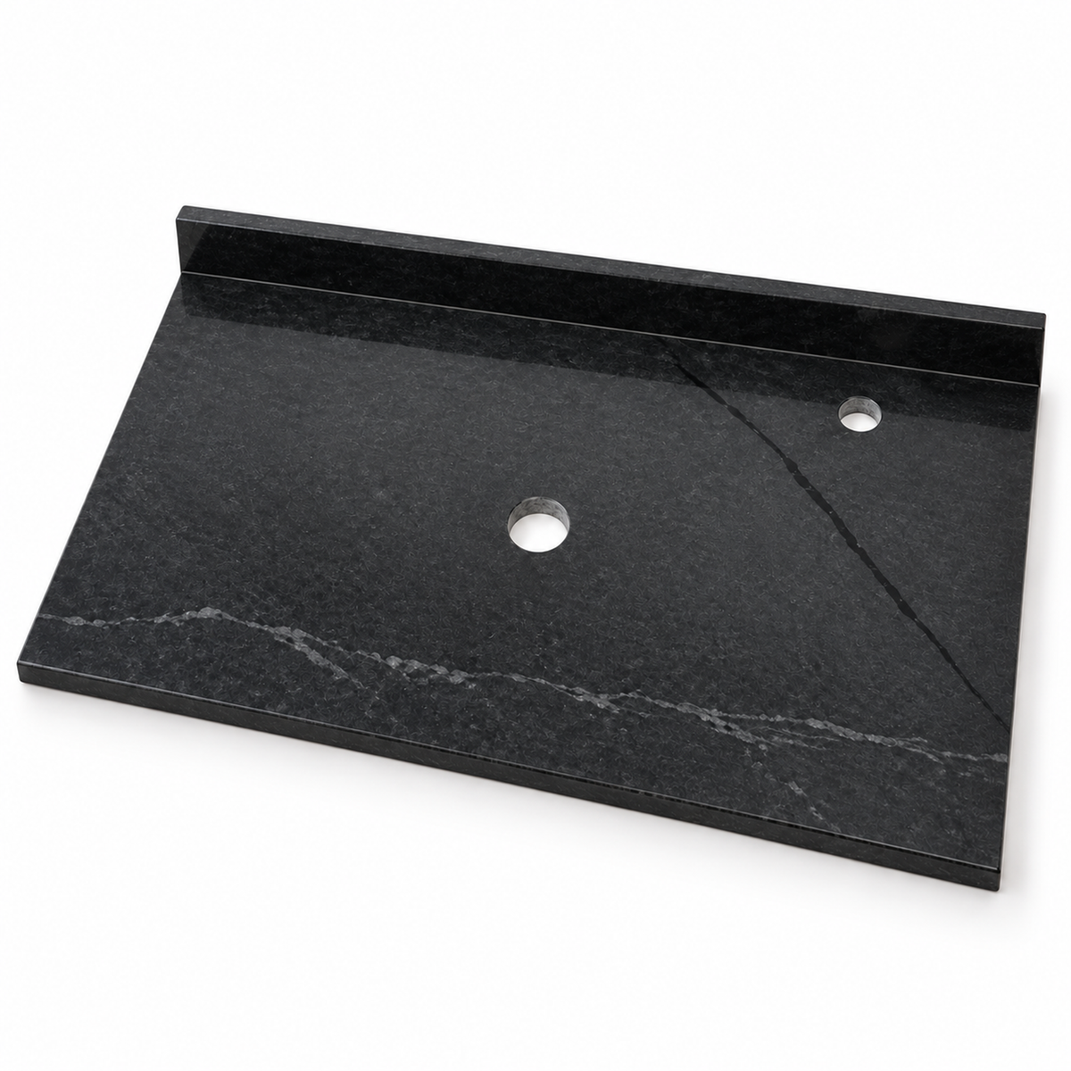 Placa De Mármol Negra Para Lavamanos 70 X 47 Cm - fondo blanco