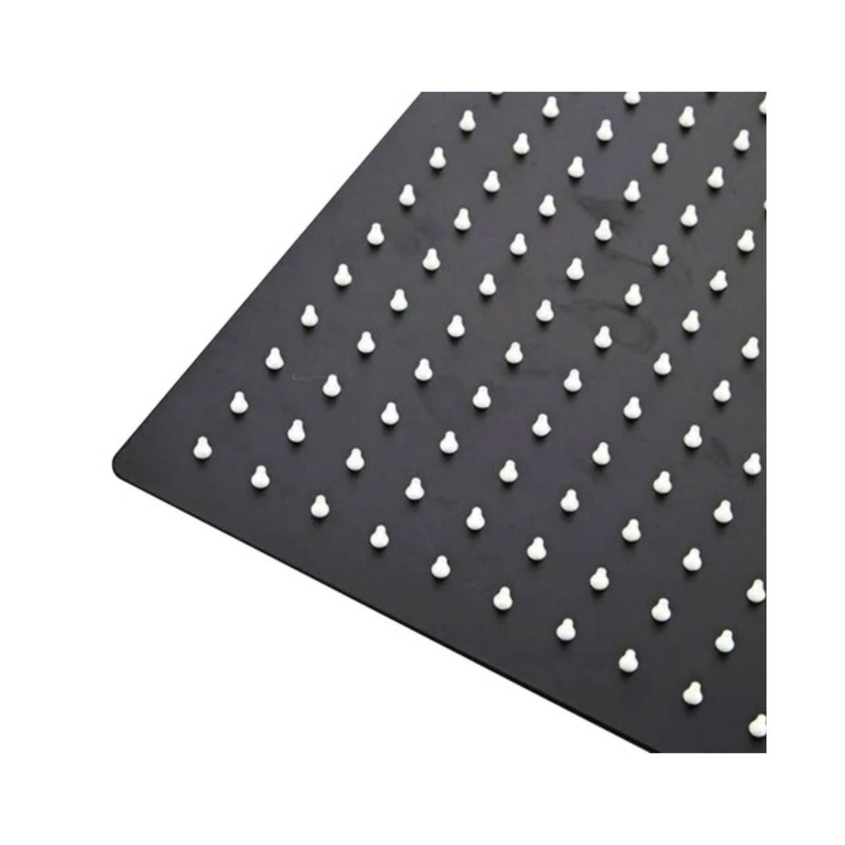 Ducha Sencilla Negra Cuadrada 20 cm con Tubo
