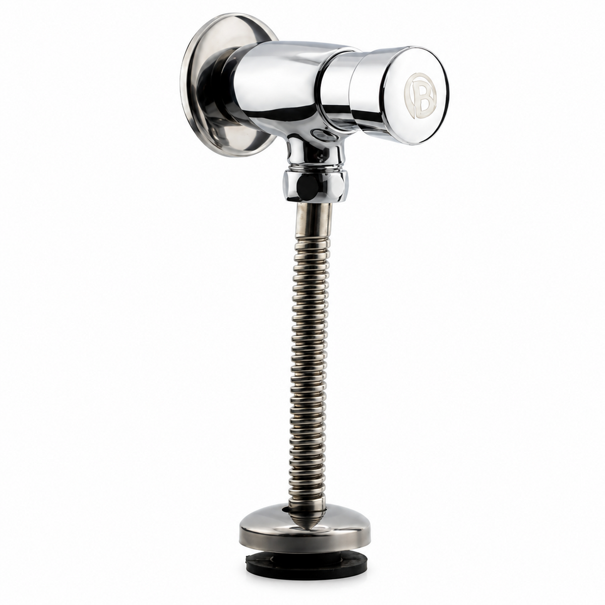 Llave Para Orinal En Bronce Y Zinc – Producto aislado sobre fondo blanco