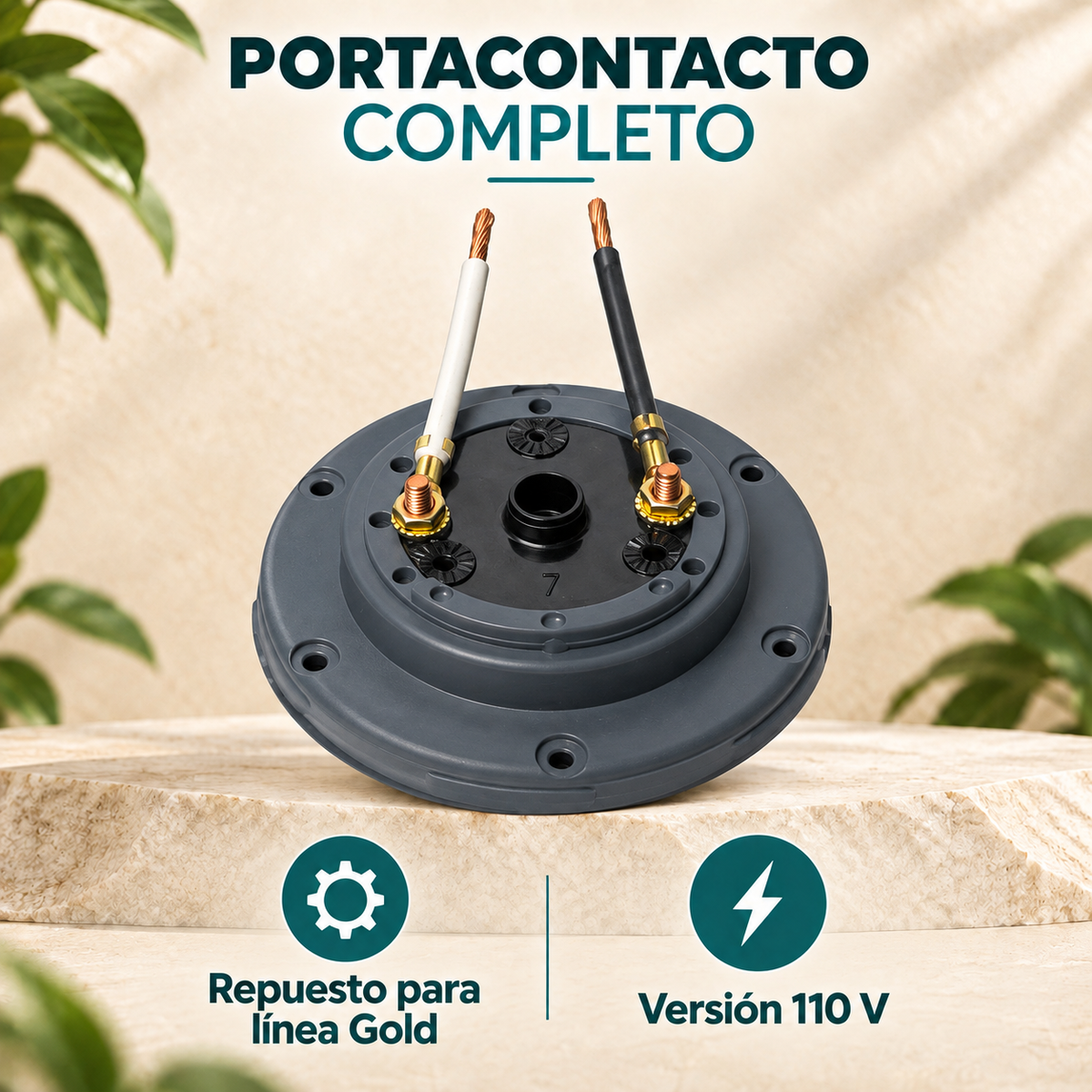 Características del portacontacto Gold 110 V