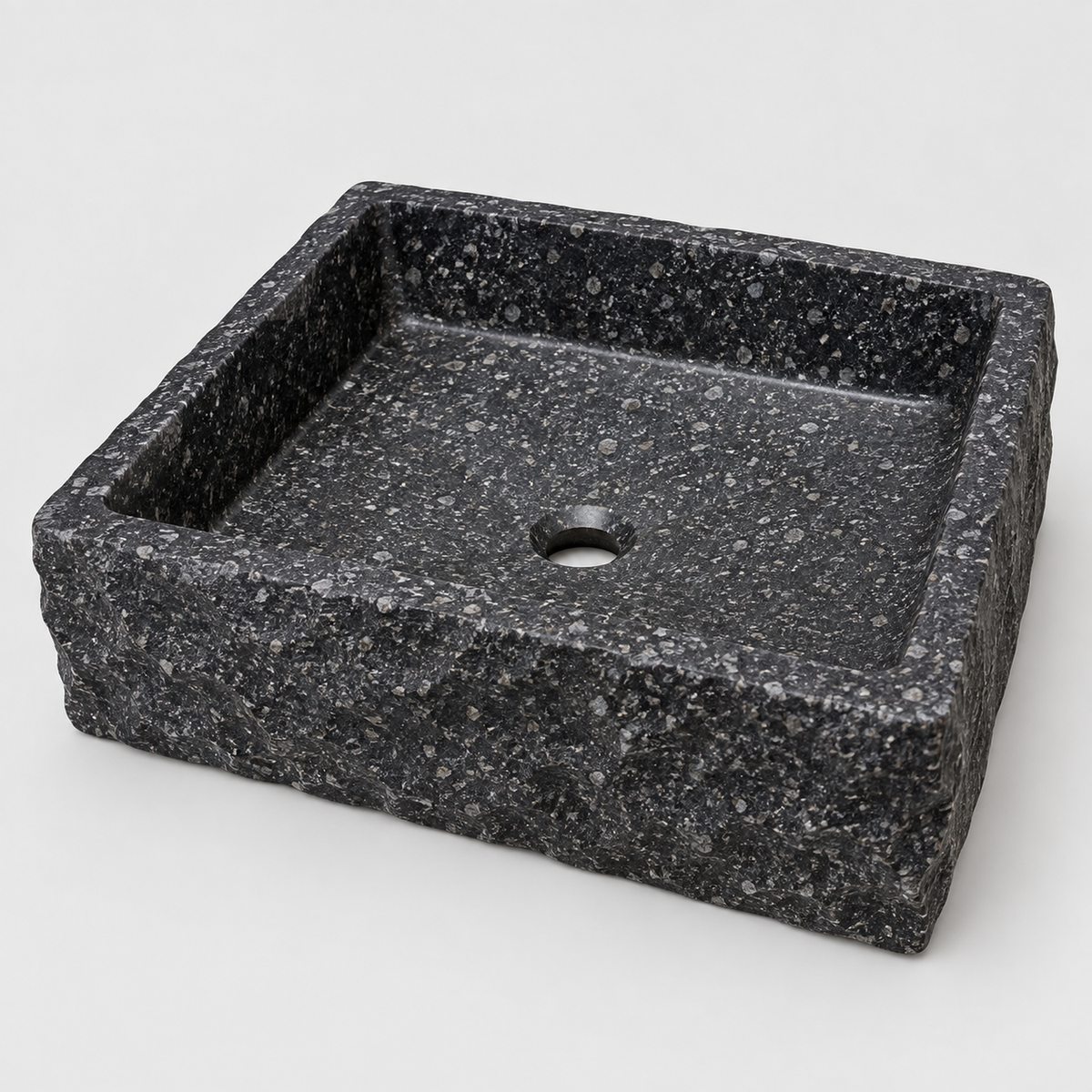 Lavamanos De Sobreponer Vulcano Negro 43,5 x 38,5 x 12,5 cm — producto
