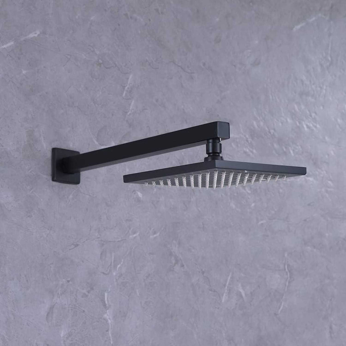 Tubo Extensión Ducha Negro De 45cm Con Escudo
