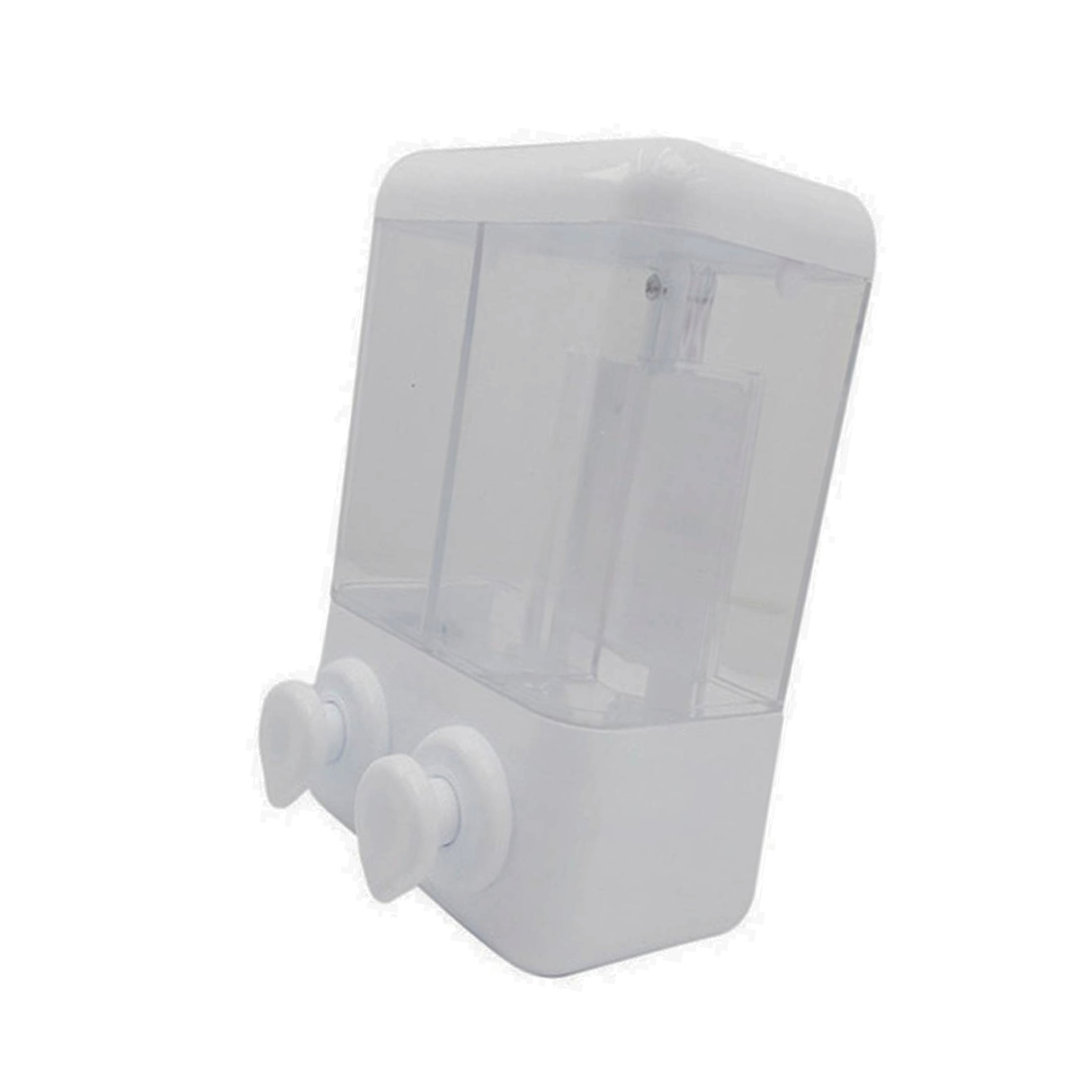 Dispensador De Jabon Doble Para Baño 2 En 1 Blanco