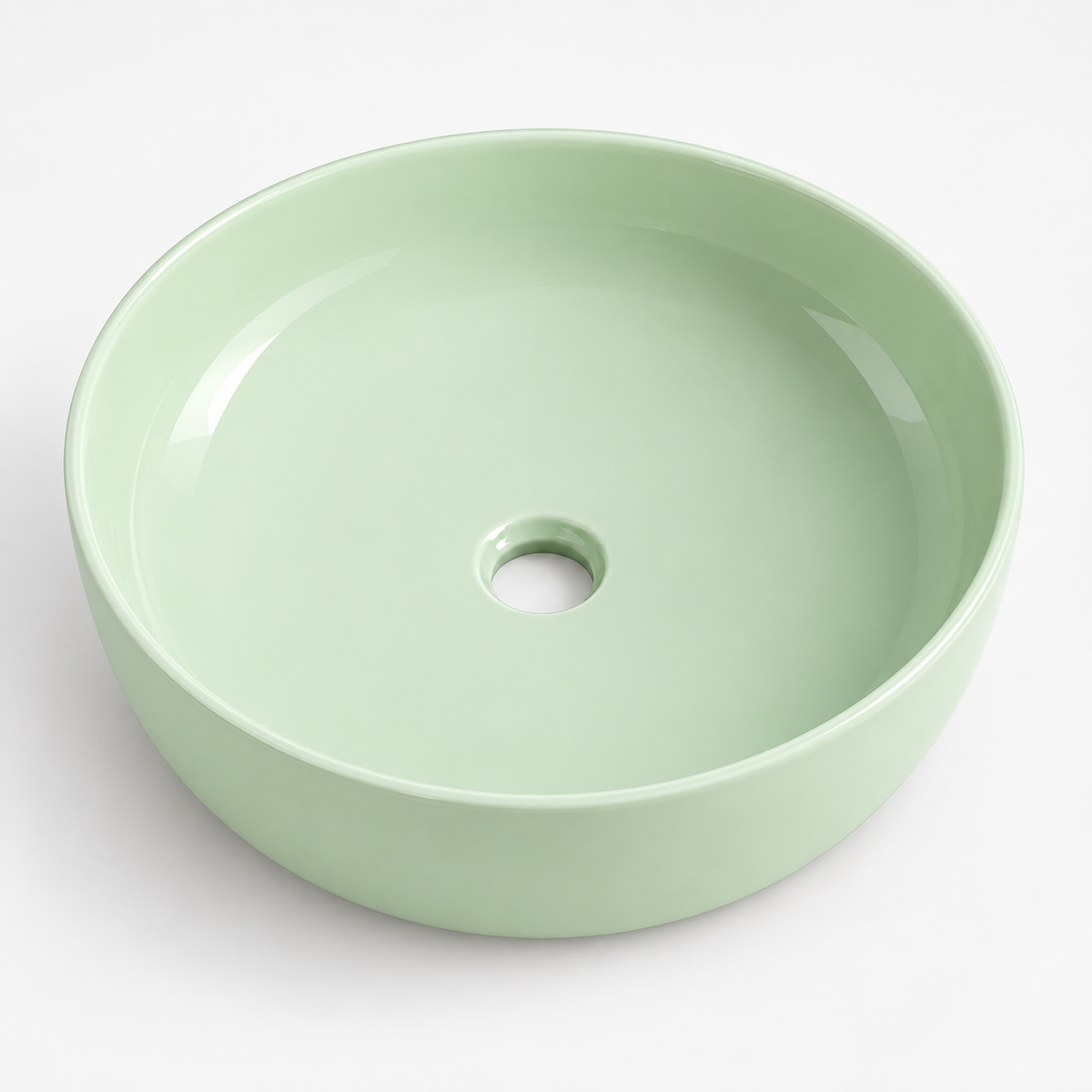 Lavamanos De Sobreponer Redondo Verde Apple 36 X 36 X 15 cm — producto