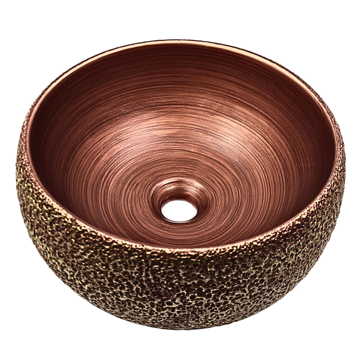 Lavamanos Sobreponer Terracota 40 x 40 x 15.5 cm | Diseño Moderno Elegante para Baño