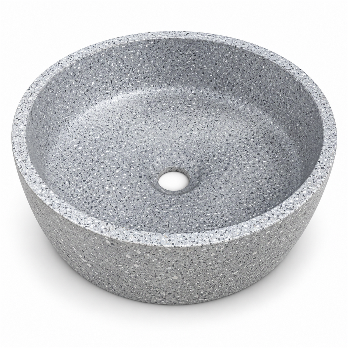 Lavamanos Stone gris sobre fondo blanco