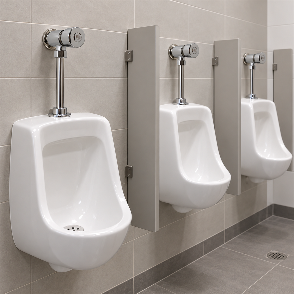 Llave Para Orinal En Zinc – Ambientación amplia realista