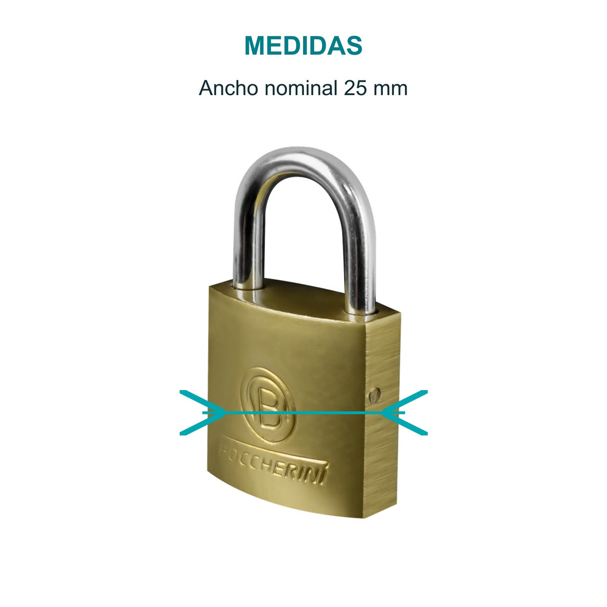 Medidas de Candado de hierro de 25 mm