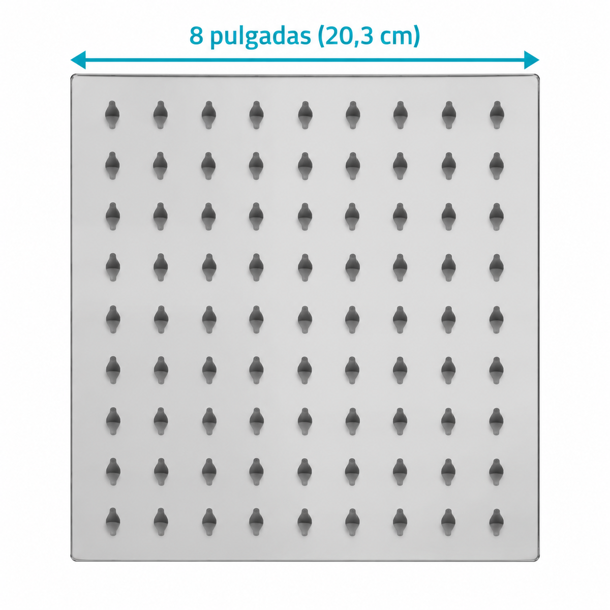 Regadera Cuadrada De Acero Inoxidable 8 Pulgadas — imagen 4