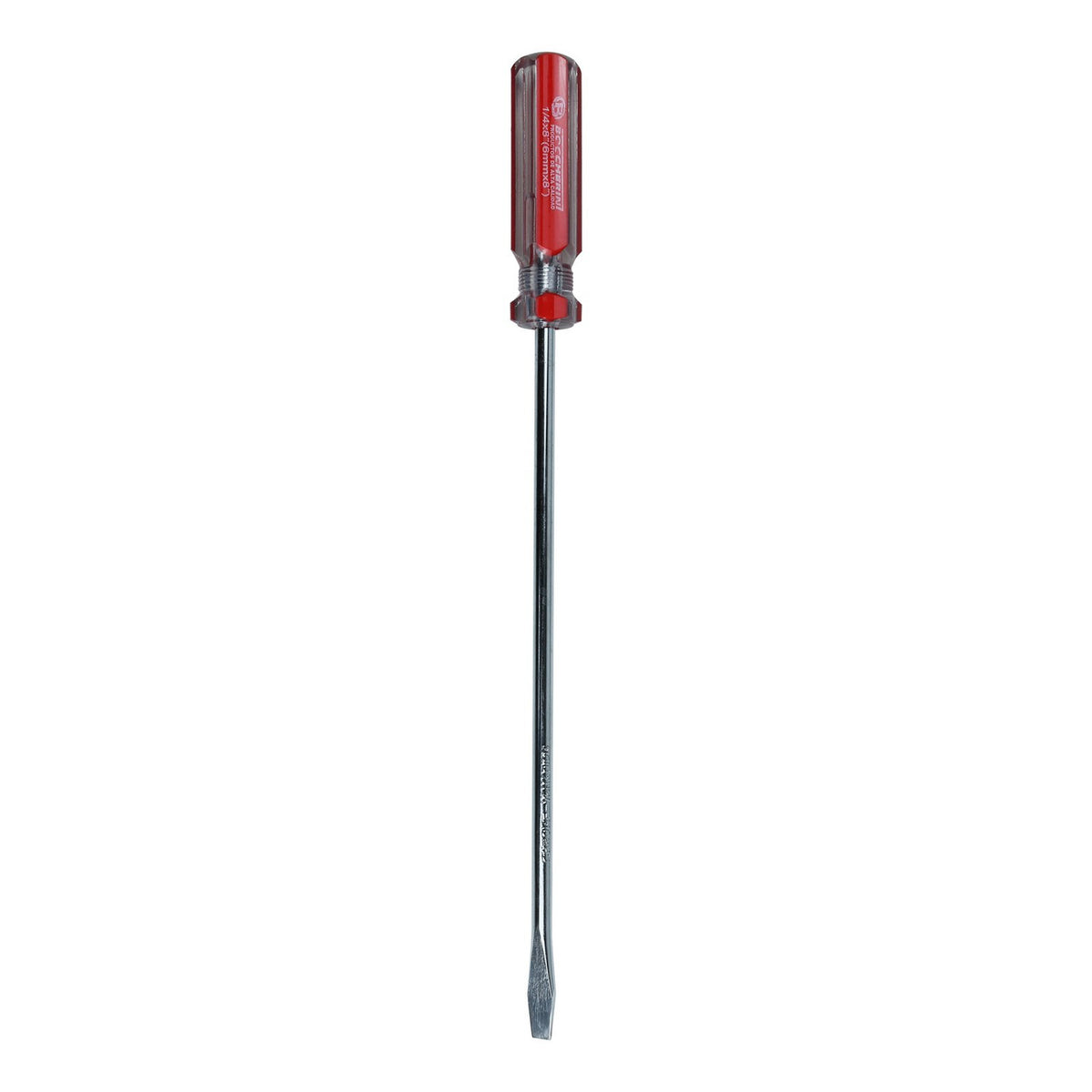 Producto Destornillador Plano de 6 mm x 8 Pulgadas sobre fondo blanco