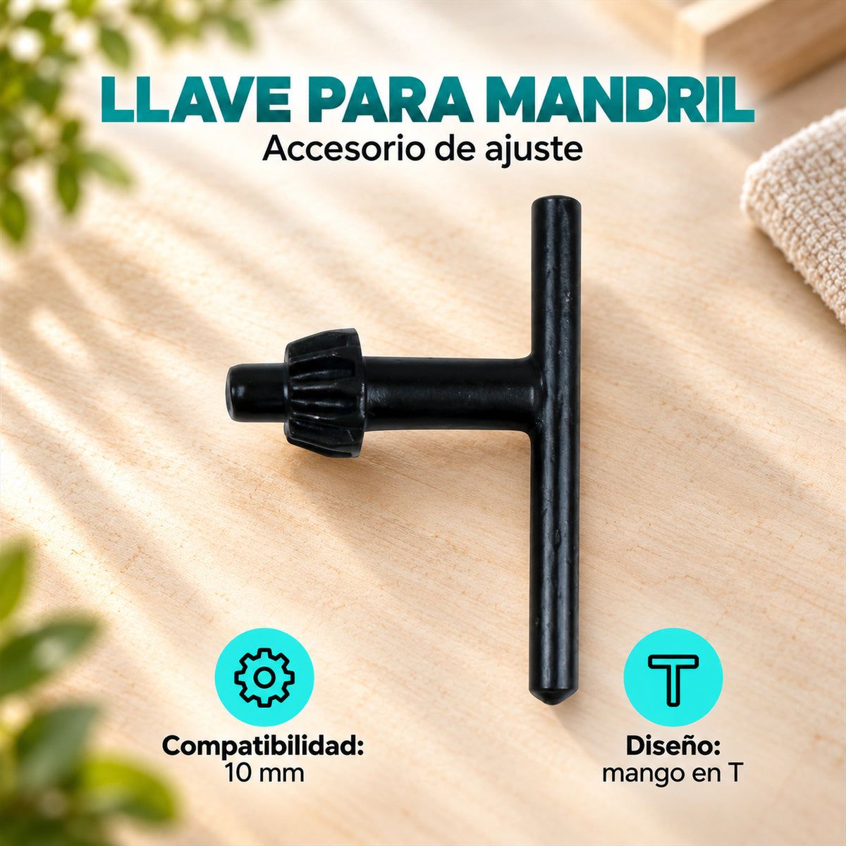 Características de Llave para Mandril de 10 mm