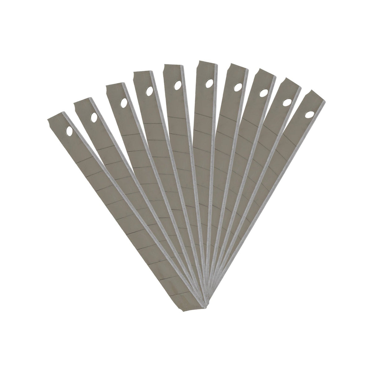 Producto Juego de 10 Cuchillas para Bisturí de 9 mm sobre fondo blanco