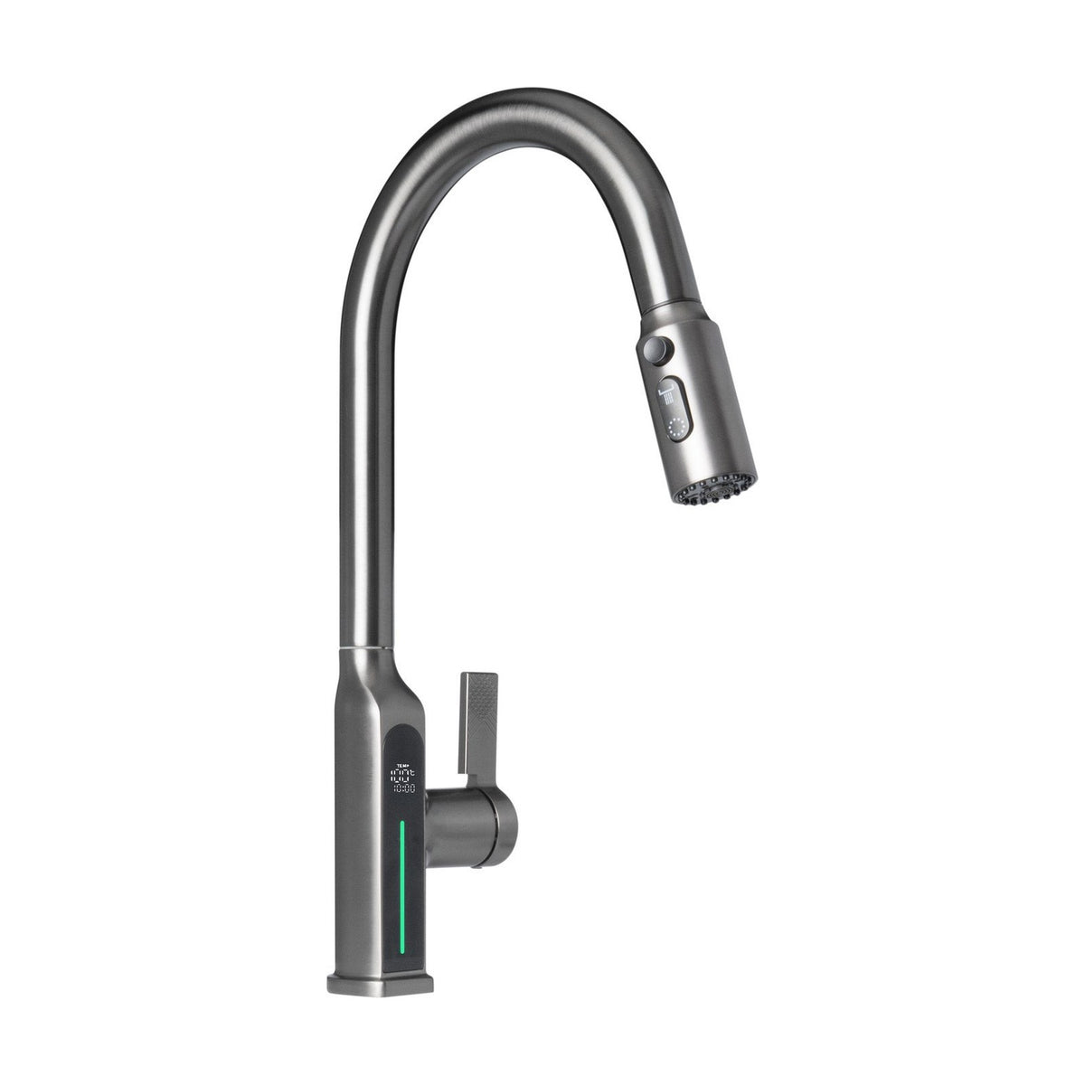 Mezclador extraíble para cocina gris con cartucho cerámico - vista del producto