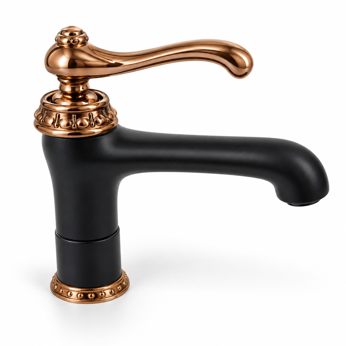 Monocontrol Bajo Para Lavamanos Negro Y Rosa — 02 producto