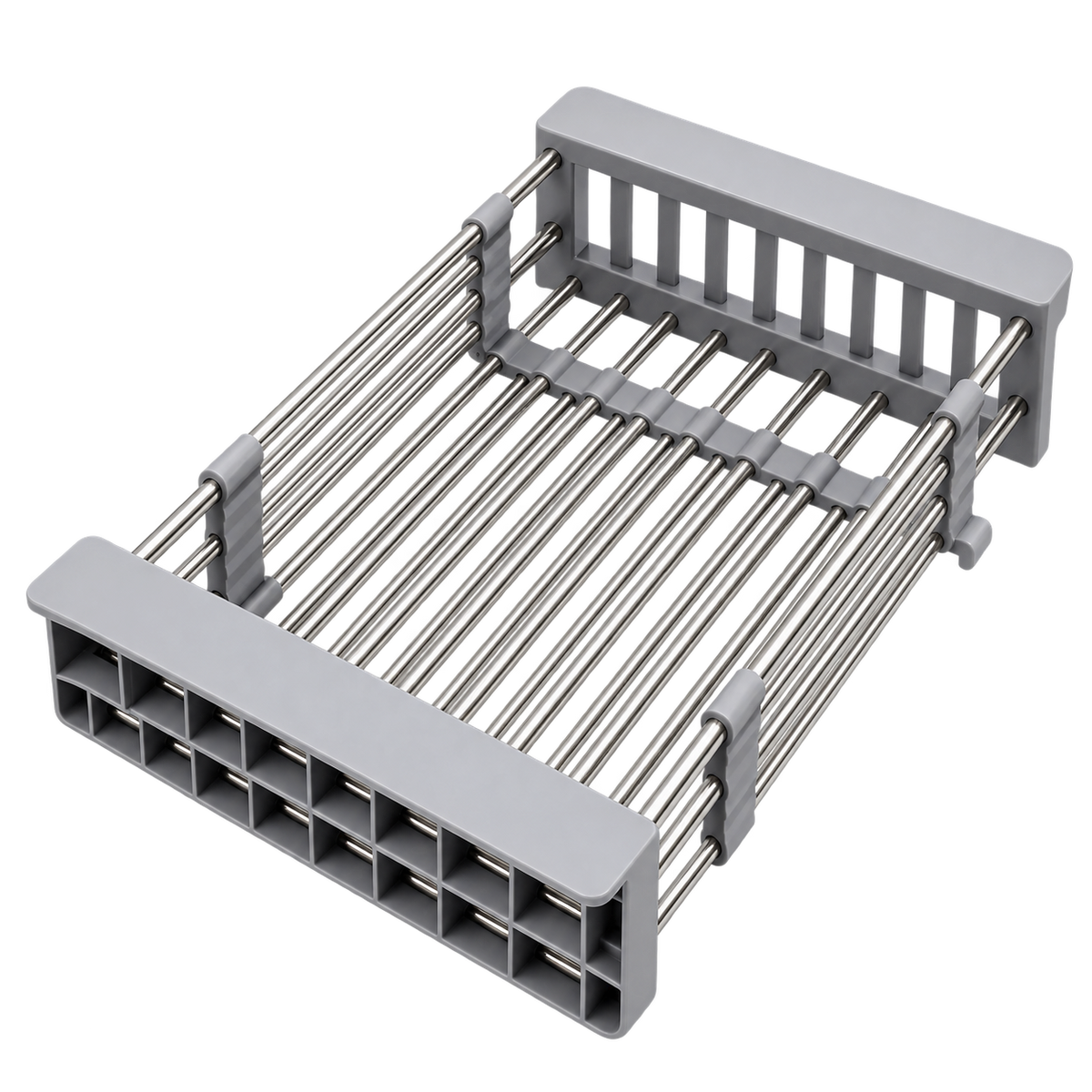 Escurridor Ajustable Para Lavaplatos Gris Baru - producto