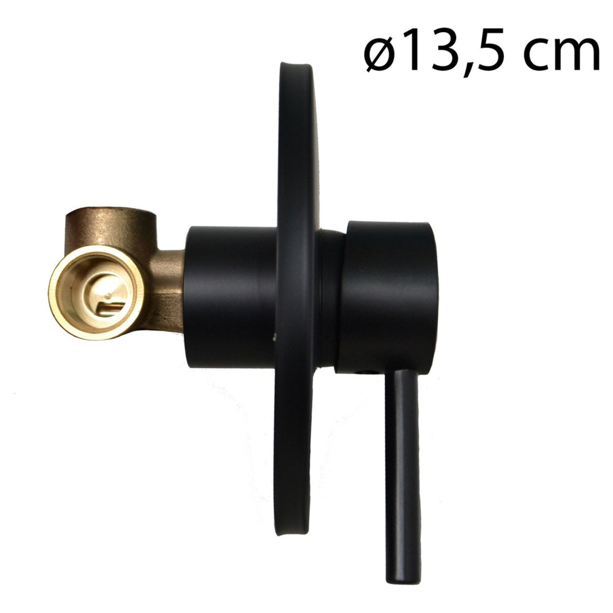 Kit Ducha 20cm +grifería Agua Fría+monocontrol Redondo Negro