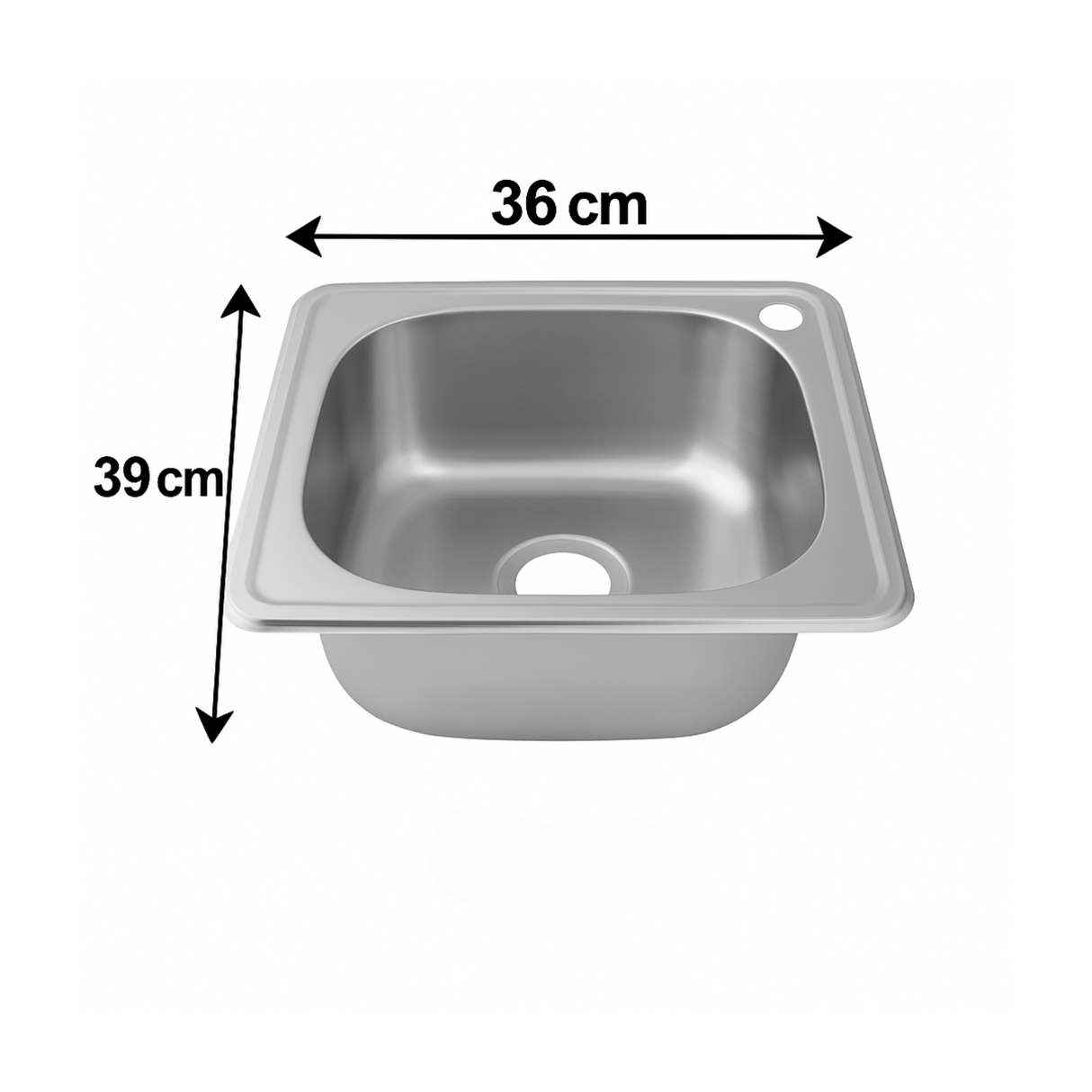 Set Lavaplatos Acero Inoxidable 36x39 Sobreponer Grifería