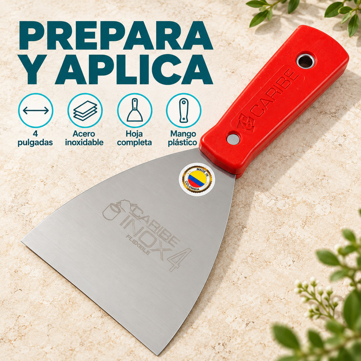 Espátula De Acero Inoxidable De 4 Pulgadas — características del producto