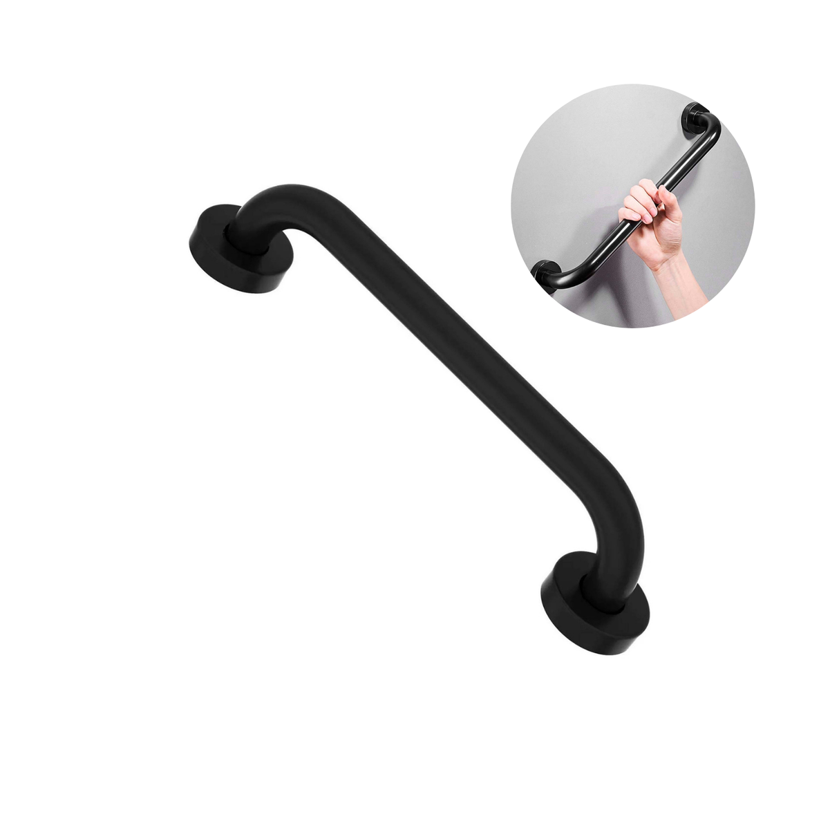 Barra De Seguridad Institucional 30cm Negro Mate