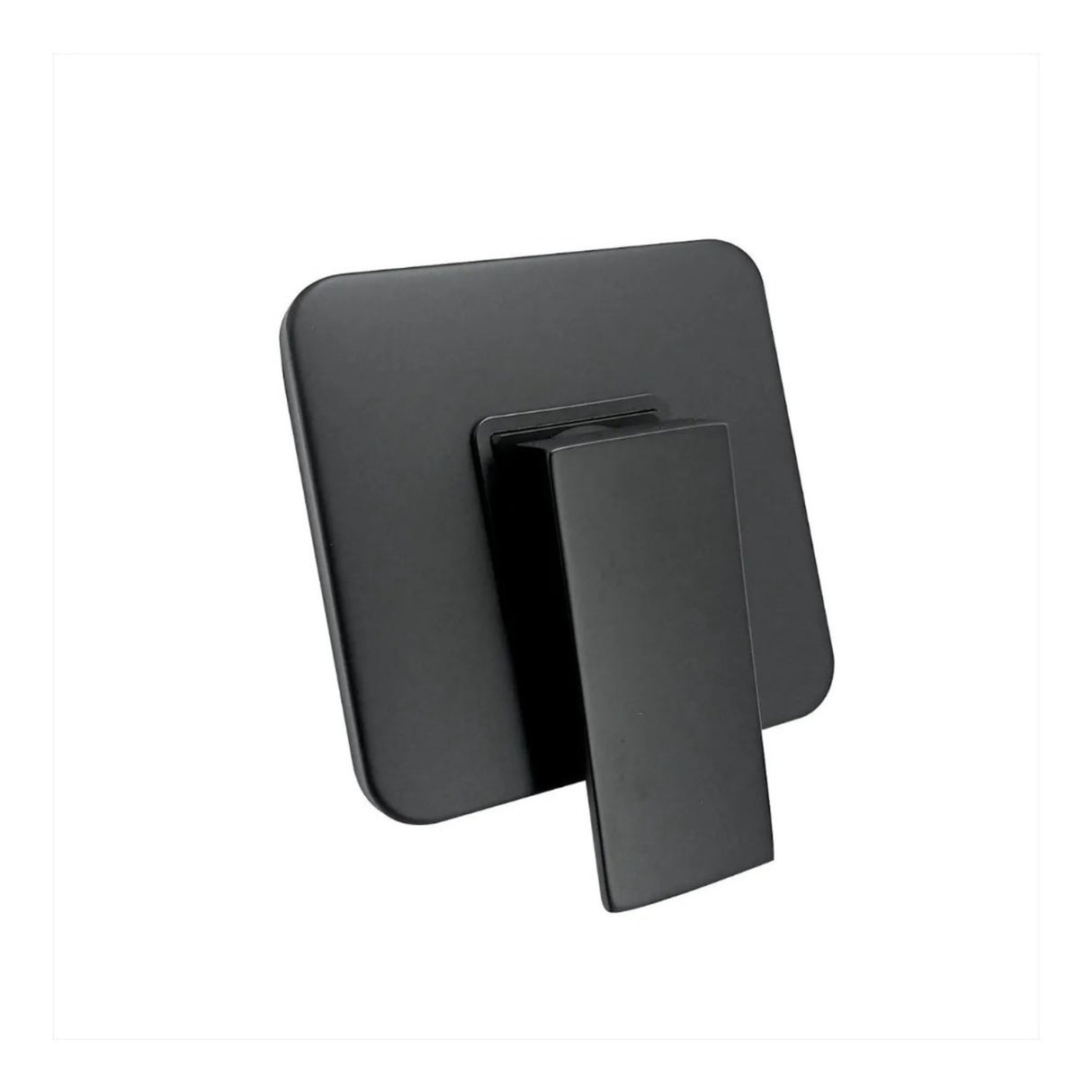 Kit Ducha Cuadrada Negro De 20cm + Monocontrol Redondo