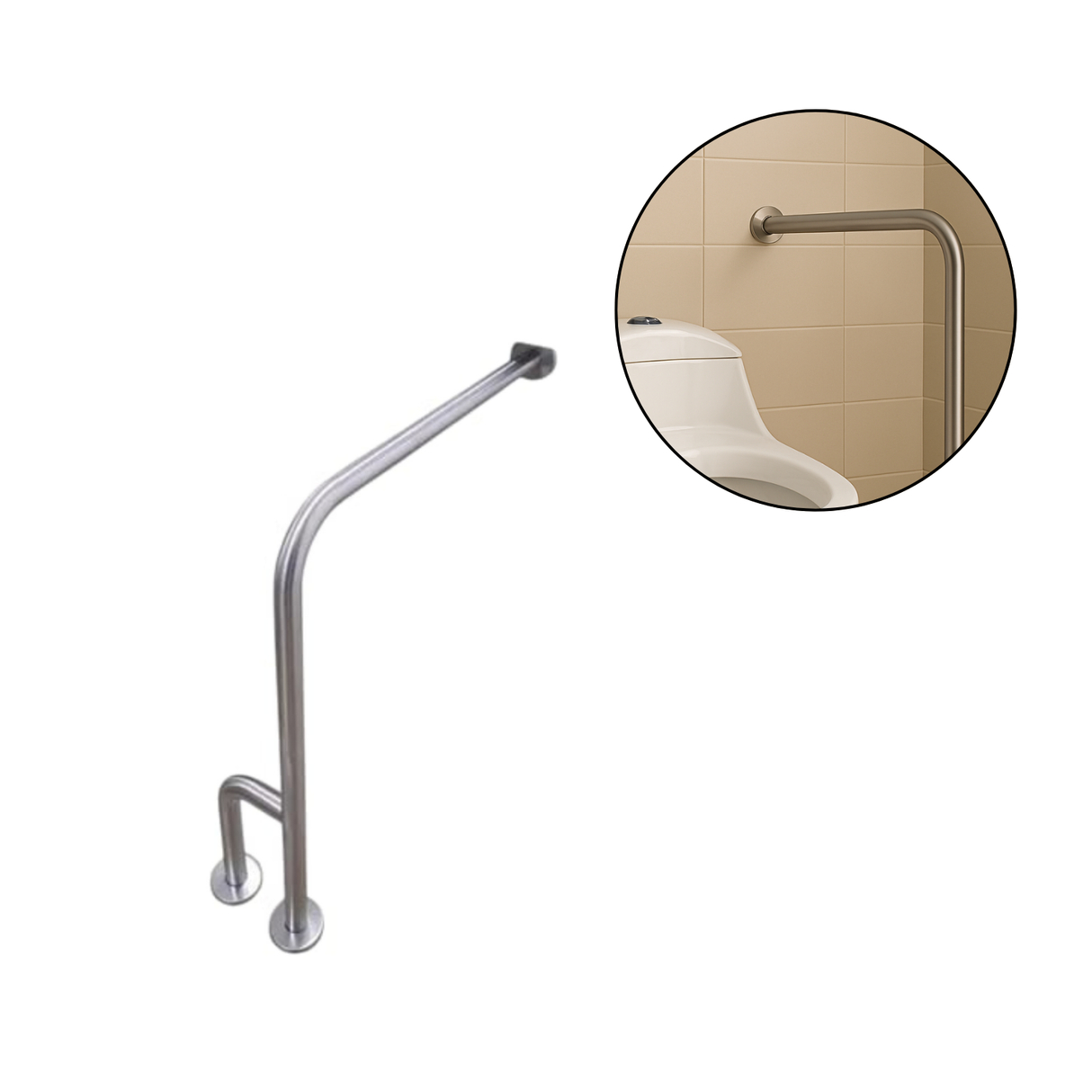 Barra De Seguridad Tres Apoyos Pared/ Suelo Industrial