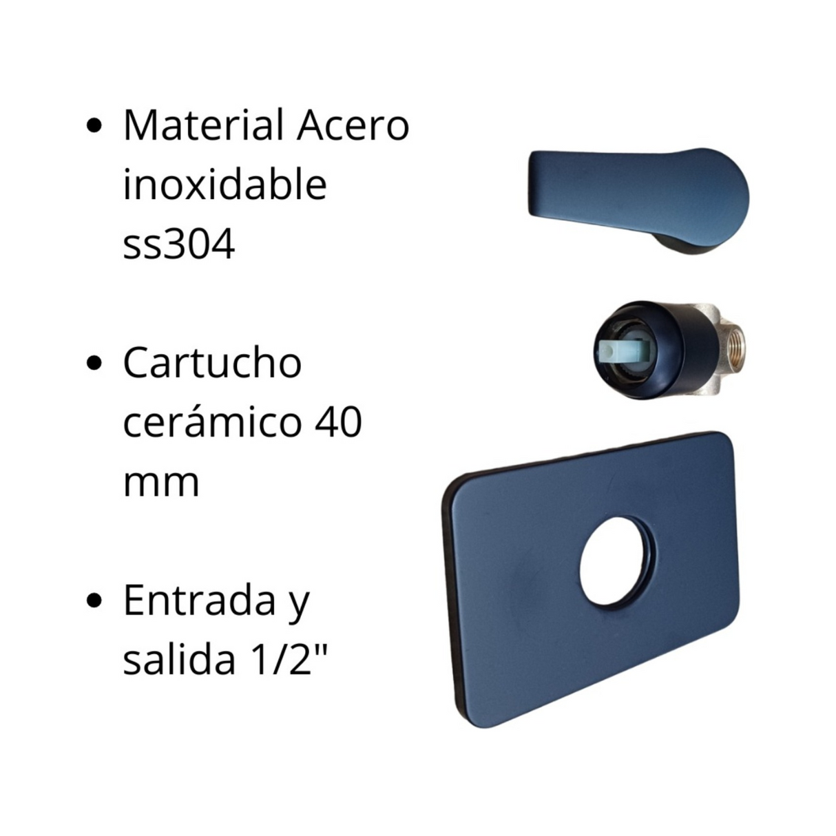 Grifería / Mezclador Para Ducha Negro Mate Doble Temperatura