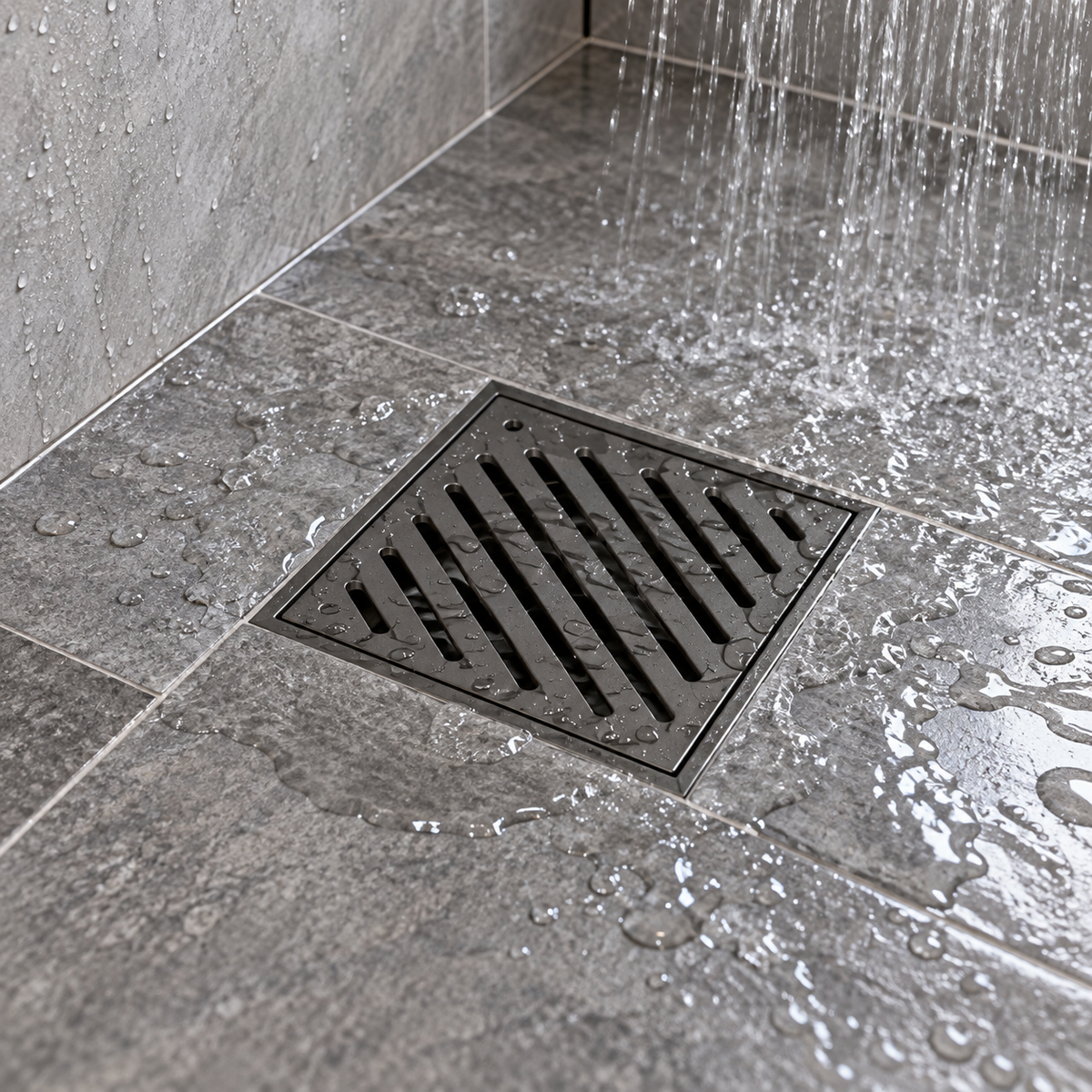 Rejilla De Piso Pesada Gris 10 X 10 Cm