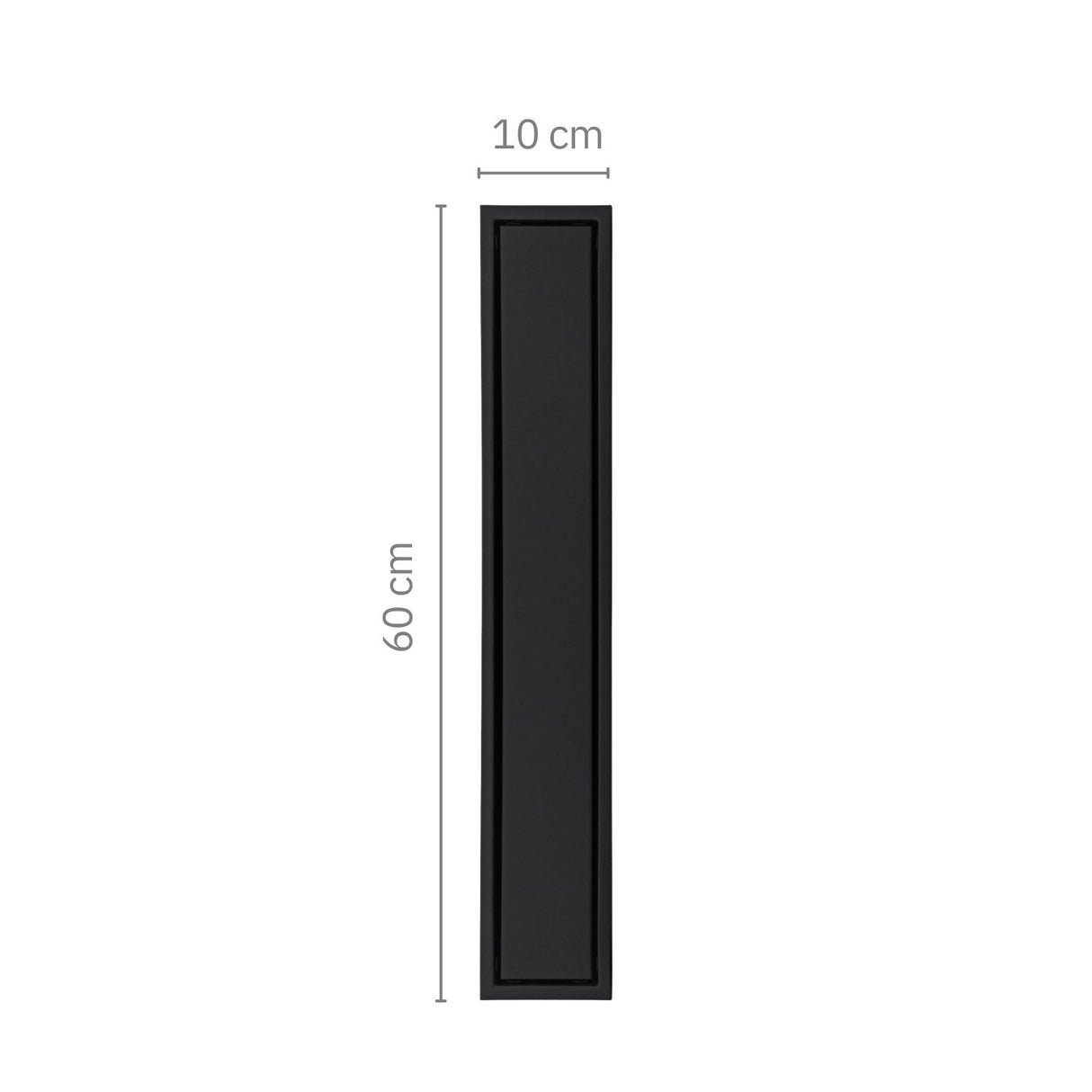 Rejilla Sifón Piso Invisible 60cm X 10cm Acero 304 Negra
