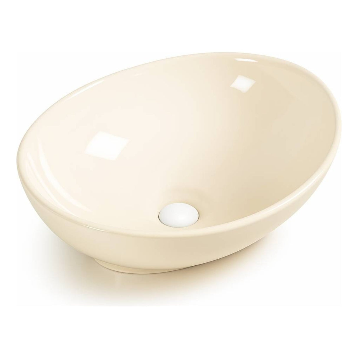 Kit Grifo Agua Fría Acero-lavamanos Canoa Beige Y Desagüe