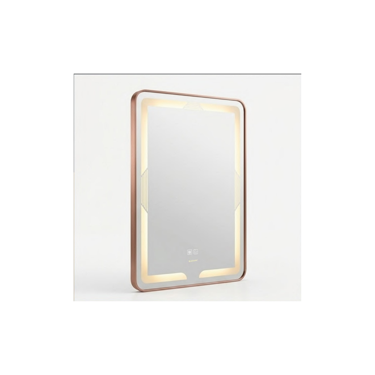 Vista del espejo LED rectangular vertical