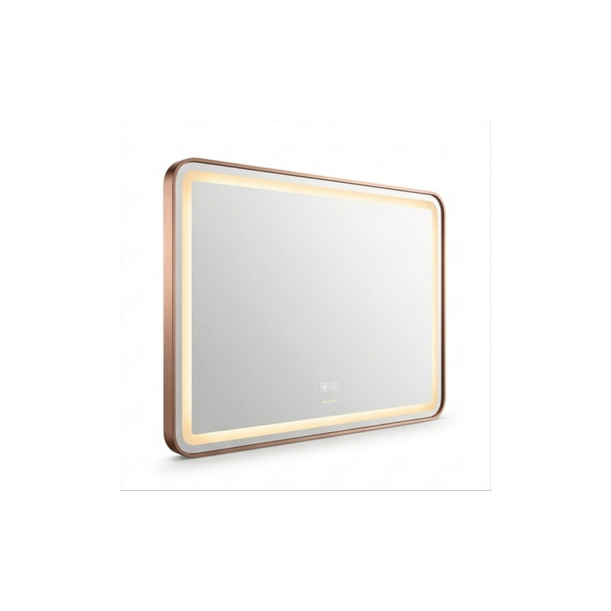 Vista del espejo LED rectangular horizontal