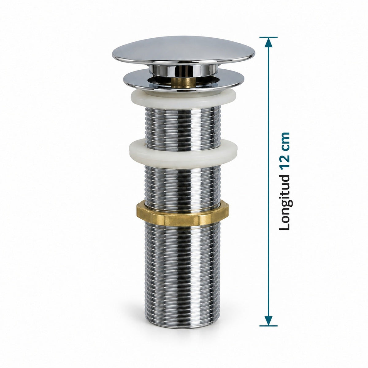 Desagüe Push Para Lavamanos En Bronce 12 Cm - medidas