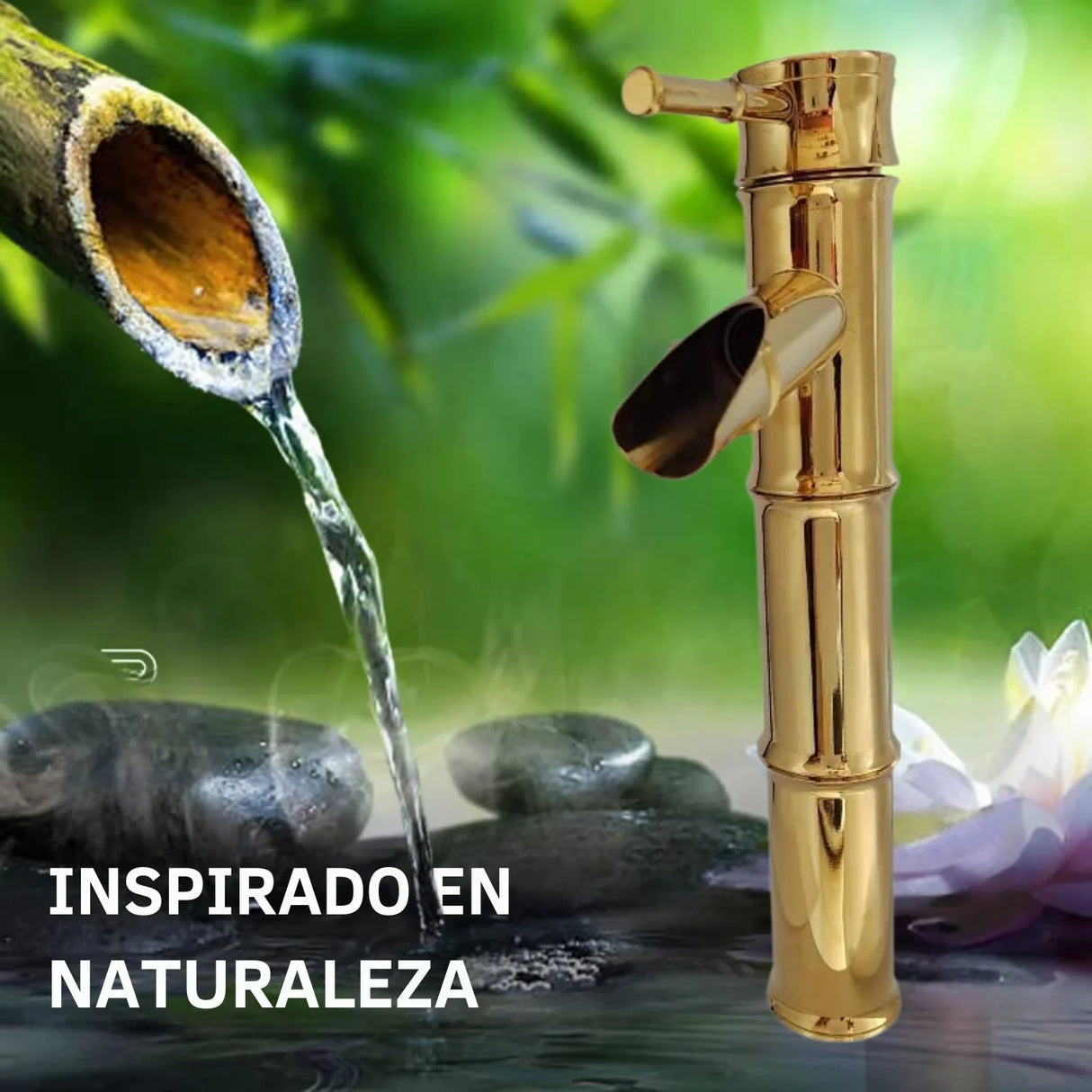 Grifería Monocontrol Cascada Alto Bambú