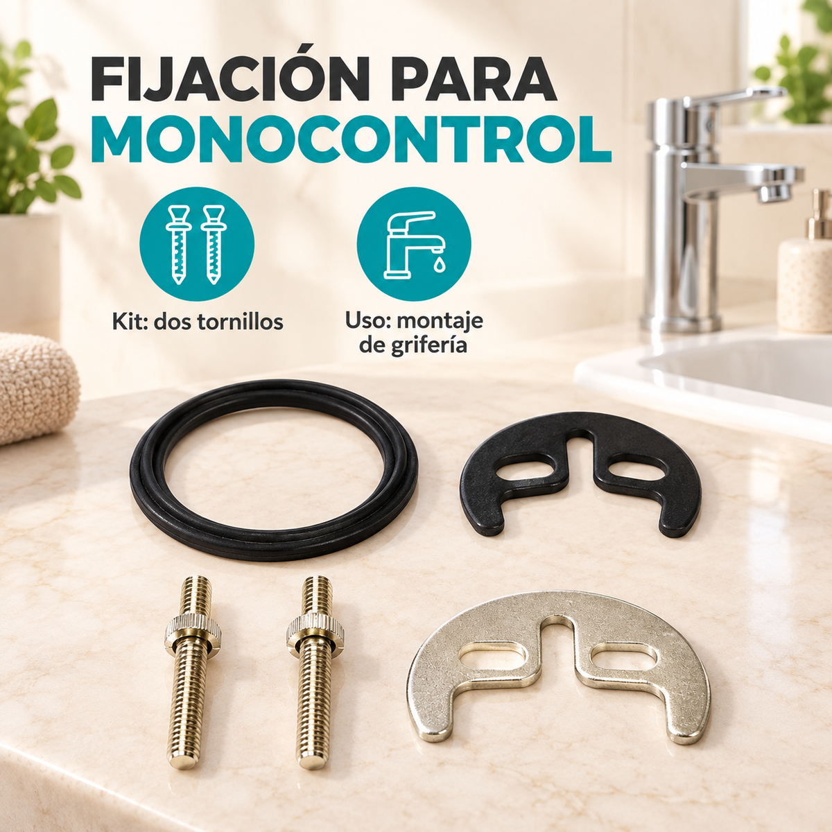 Herraje Para Grifería Monocontrol De Dos Tornillos - 03 detalle