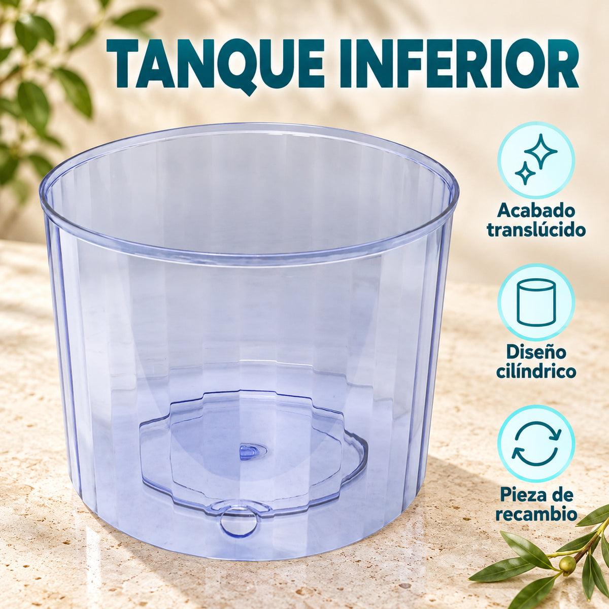 Tanque Inferior Translúcido Para Filtro De Agua — características del producto