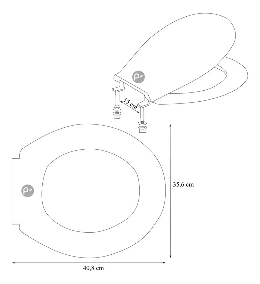 Tapa Asiento Universal Para Sanitario Belo Lila