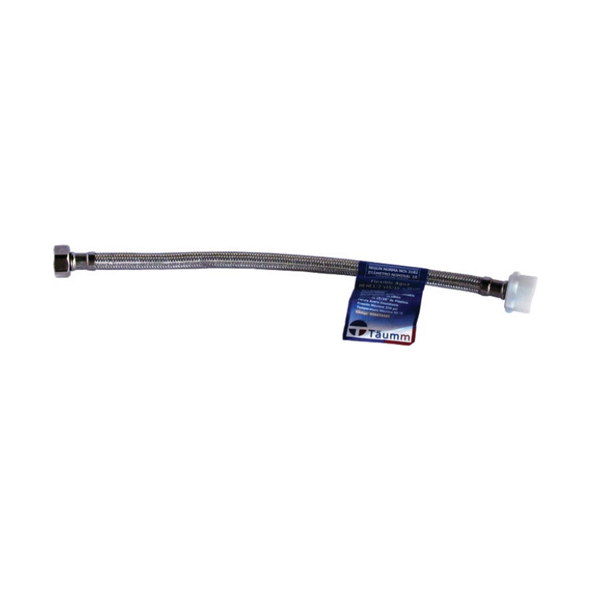 Manguera Flexible Hembra-Hembra 1/2" x 15/16" de 35 cm - Producto exacto completo sobre fondo blanco, sin recorte