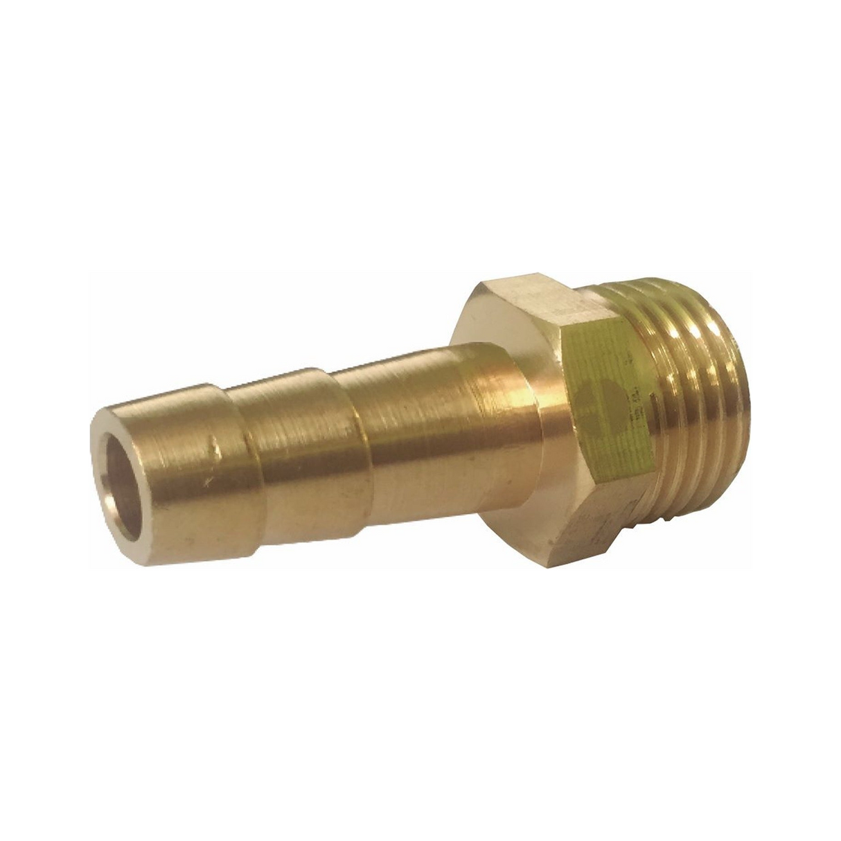Cachimbo Recto de Latón Macho 1/2" con Tuerca y Espiga 1/2" - Producto exacto completo, centrado, sin recortes y con margen de seguridad