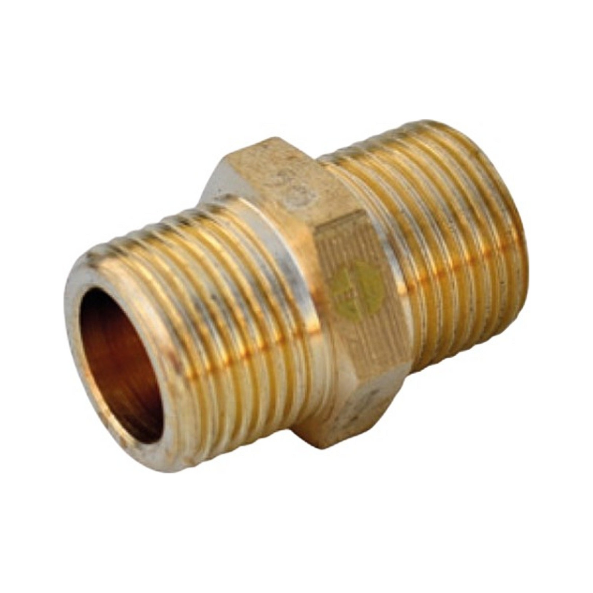 Conector de Latón Hilo con Tuerca de 3/8" - Producto exacto completo, centrado, sin recortes y con margen de seguridad