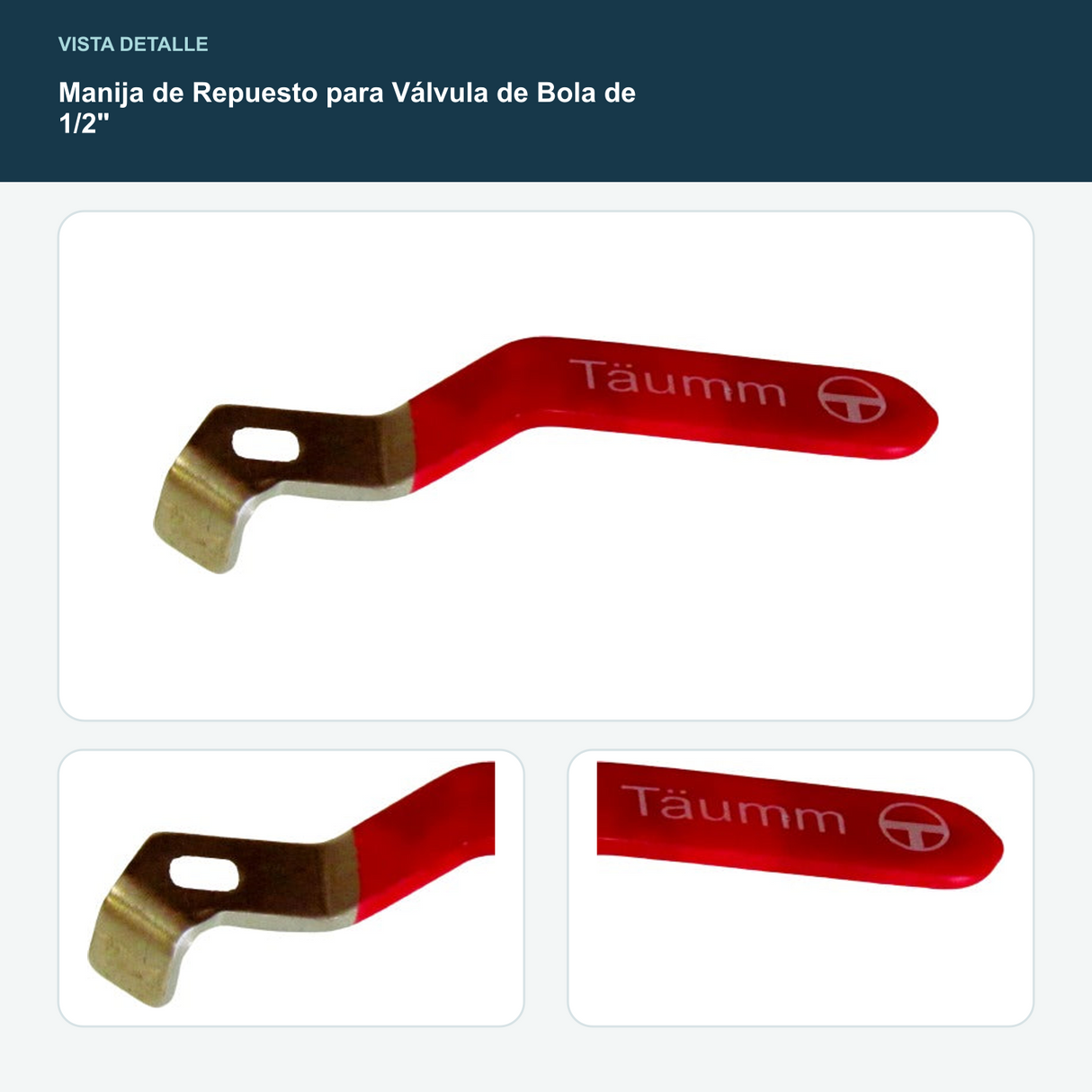 Manija de Repuesto para Válvula de Bola de 1/2" - Para válvula de bola de 1/2"
