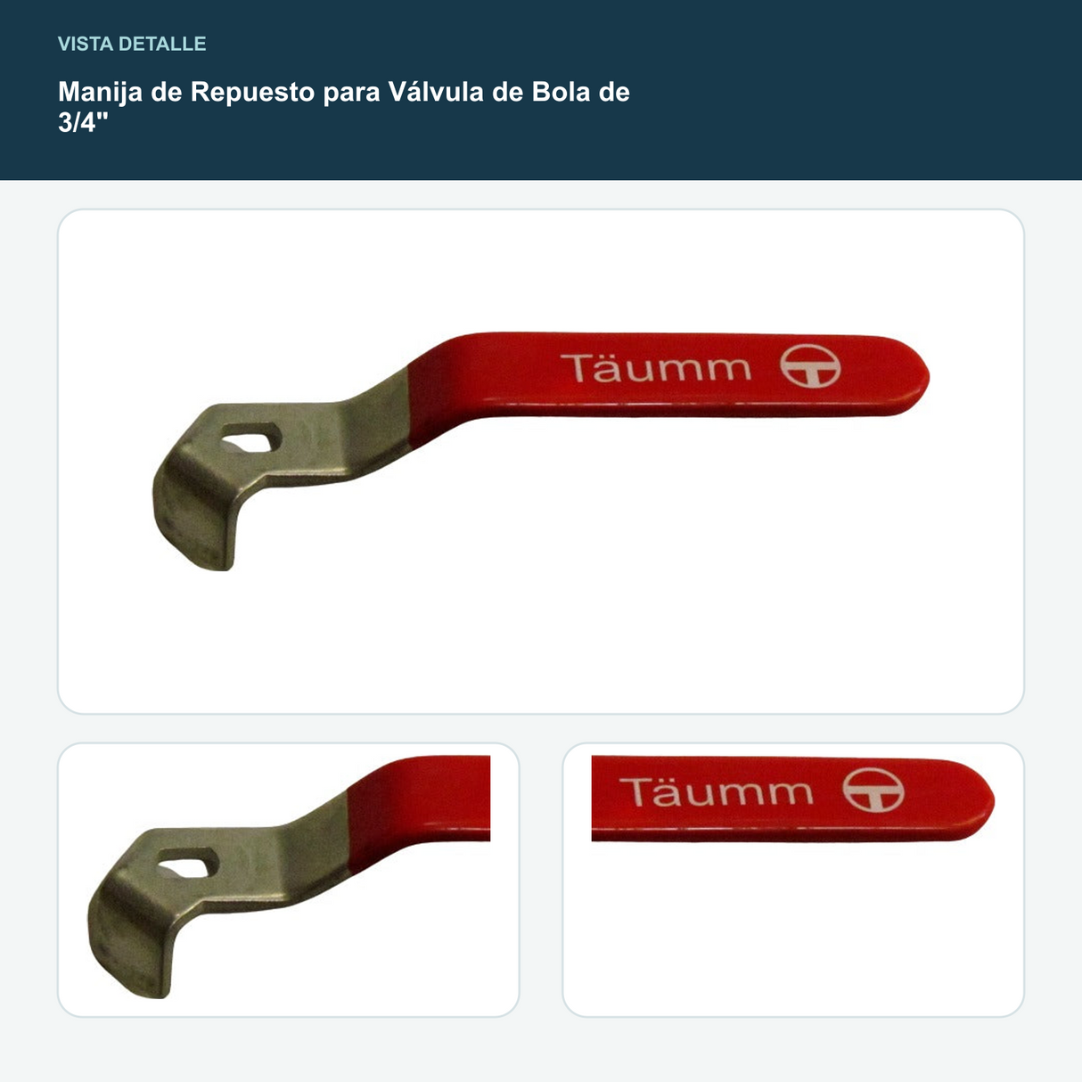 Manija de Repuesto para Válvula de Bola de 3/4" - Para válvula de bola de 3/4"