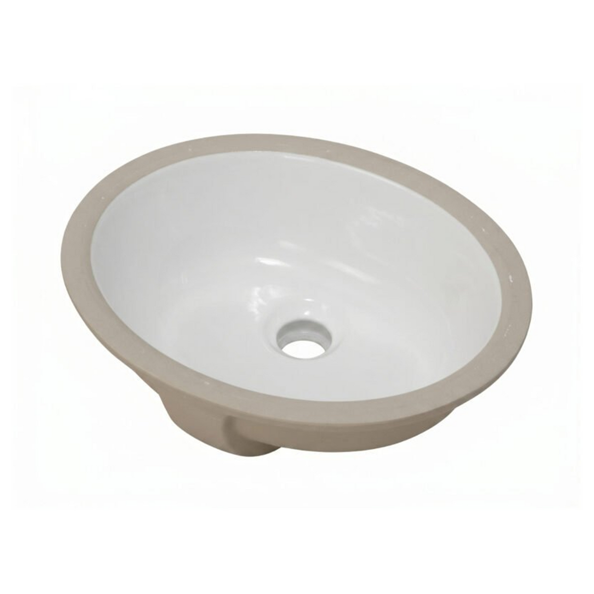 Lavamanos Oval Blanco De Bajo Poner 46 × 38 cm — fotografía del producto