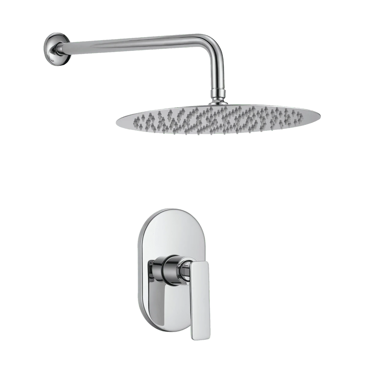 Kit grifería ducha monocontrol + regadera de 20 cm - acabado Cromo