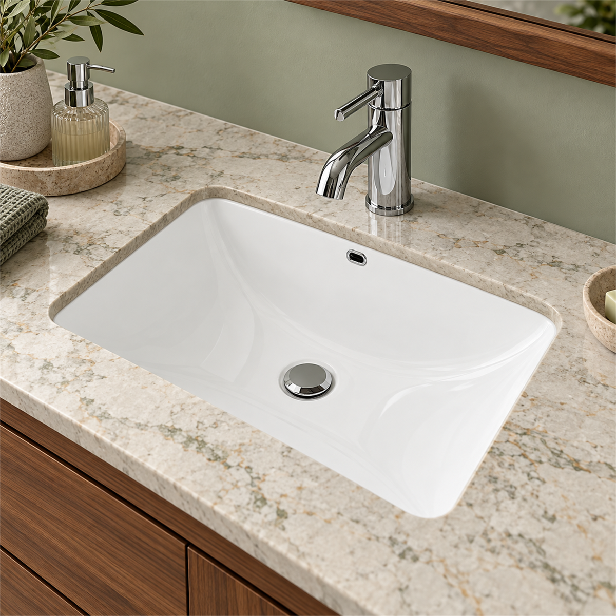 Lavamanos Cubik Blanco De Bajo Poner 47 × 35 cm — detalle del producto